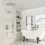 12" Ceiling-Mounted Dual Shower System with Slide Bar & Digital Display