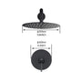 Casainc Round Single Functions Wall Mount Black Shower Faucet-CASAINC