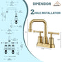 Casainc 4 Inch 2-Handle Centerset for Bathroom Sink Vanity Faucet 360° Swivel Spout