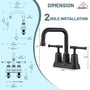 Casainc 4 Inch 2-Handle Centerset for Bathroom Sink Vanity Faucet 360° Swivel Spout