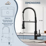 3-Mode Single Handle Pull-Down Sprayer Kitchen Faucet with Touchless Sensor and Includes Deckplate