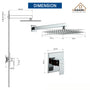 Rainfall Shower System 10" Wall Mount Single Function Showerhead