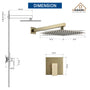 Rainfall Shower System 10" Wall Mount Single Function Showerhead