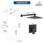 9" Wall Mount Rain Shower Head System Single Faucet (Valve Included)