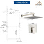 9" Wall Mount Rain Shower Head System Single Faucet (Valve Included)