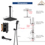 10 in./12 in. Ceiling Mount Shower System with Hand Shower & Tub Spout