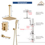 10 in./12 in. Ceiling Mount Shower System with Hand Shower & Tub Spout