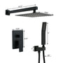 10-inch/12-inch Wall-Mounted Shower System with Hand Shower