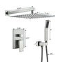 10-inch/12-inch Wall-Mounted Shower System with Hand Shower