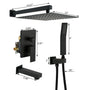 12-inch Wall Mounted 3-Function Shower System with Tub Spout