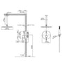 10” Pressure Balance PVD Brushed Gold Shower System with Handheld