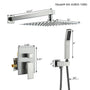10in/12in Wall-Mount Rain Shower System with Handheld Shower