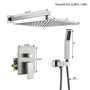 10in/12in Wall-Mount Rain Shower System with Handheld Shower