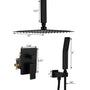 10-inch Ceiling-Mount 2-Function Shower System with Hand Shower