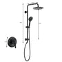 10-inch Wall-Mount Dual Shower Head System with 3-Spray Hand Shower