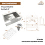 33 Inch Farmhouse Sink Stainless Steel Kitchen Sink Apron Front Stainless Steel 18 Gauge Single Bowl Kitchen Farm Sink Basin
