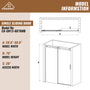 60 in. W x 76 in. H Framed Shower Door in Matte Black with Tempered Glass