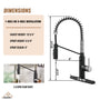 Commercial Style Pull-Down Single Handle 19" Kitchen Faucet