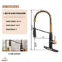 Commercial Style Pull-Down Single Handle 19" Kitchen Faucet