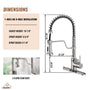 Modern Kitchen Faucet with Pull-Down Sprayer, 360° Swivel, Three Functions for Effortless Cooking and Cleaning