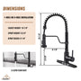 Modern Kitchen Faucet with Pull-Down Sprayer, 360° Swivel, Three Functions for Effortless Cooking and Cleaning