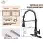  Pull-Down Sprayer Kitchen Faucet with 360° Swivel, Three Functions for Effortless Cooking and Cleaning