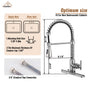 Pull-Down Sprayer Single Handle Kitchen Faucet 360° Swivel, Three Functions for Effortless Cooking and Cleaning