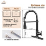 Pull-Down Sprayer Single Handle Kitchen Faucet 360° Swivel, Three Functions for Effortless Cooking and Cleaning