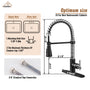 Pull-Down Sprayer Single Handle Kitchen Faucet 360° Swivel, Three Functions for Effortless Cooking and Cleaning