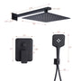 CASAINC 9.8" Square Wall-mounted Rain Shower Faucet with Pressure Balanced Valve