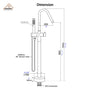 Freestanding Single-Handle Bathtub Faucet with Hand Shower