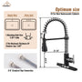  Pull-Down Sprayer Kitchen Faucet with 360° Swivel, Three Functions for Effortless Cooking and Cleaning