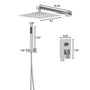 10" Square Brass Shower System with Handheld Shower and Pressure Balance Valve