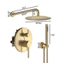 10-inch 2-Function Wall-Mounted Rain Shower System with Hand Shower