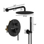 10-inch 2-Function Wall-Mounted Rain Shower System with Hand Shower