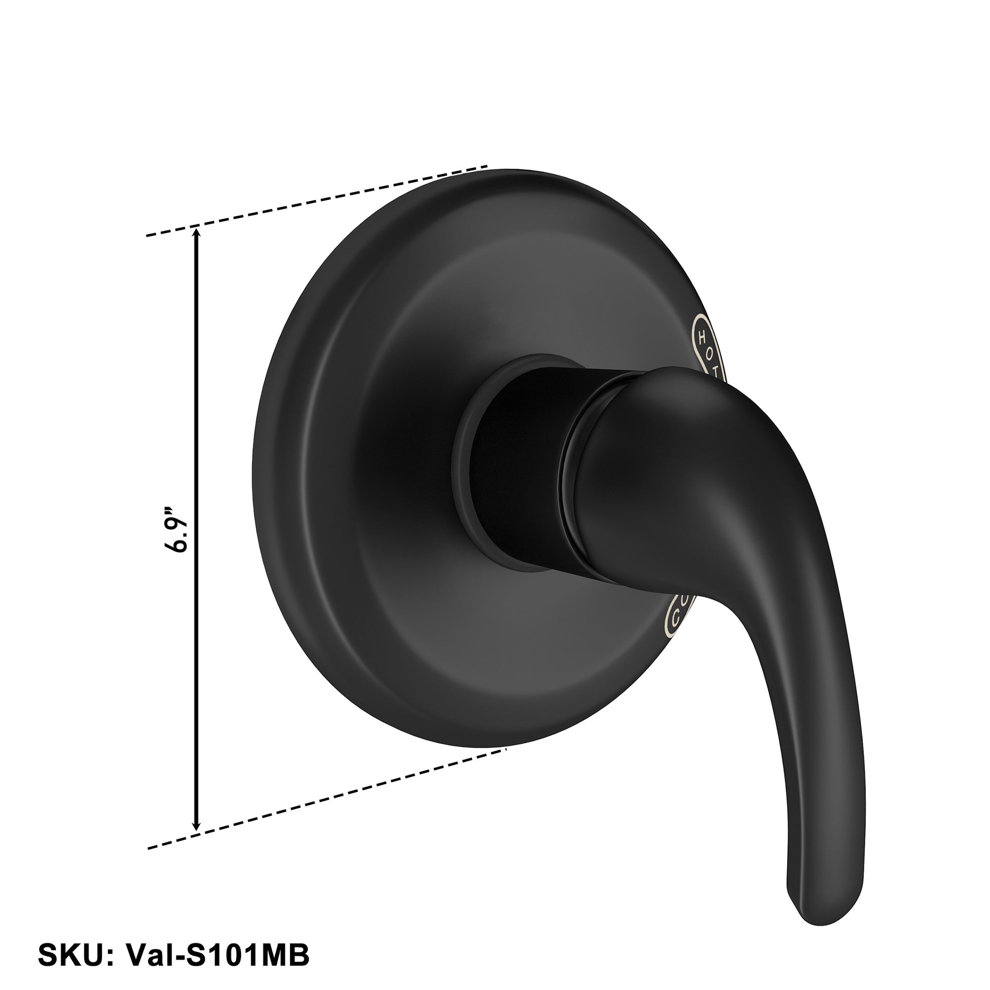 6.8" Single Handle Shower Water Mixer Shower Valve Temperature Mixing Valve