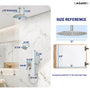 12-inch Ceiling-Mounted Dual Shower System with Slide Bar & Digital Display
