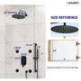12-inch Wall-Mounted Body Jet Shower System with Slide Bar & Digital Display