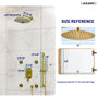 12-inch Wall-Mounted Body Jet Shower System with Slide Bar & Digital Display