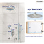 12-inch Wall-Mounted Body Jet Shower System with Slide Bar & Digital Display
