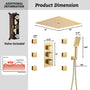 Thermostatic 4-Function LED Luxury Shower System with 12" Rainfall Showerhead