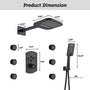 Luxurious Balancing Valve Shower System with 360° Body Jets and Water Bar Spray