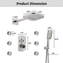 Luxurious Balancing Valve Shower System with 360° Body Jets and Water Bar Spray