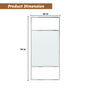 34"x74" Glass Shower Spliced Screen Panel with 304 Stainless Steel Hardware