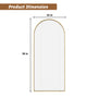 34"x78" Tempered Glass Shower Screen with Integrated Curved Frame