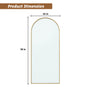 34"x78" Curved Frosted Glass Shower Screen with 10mm SGCC-Certified Tempered Glass