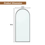 34"x78" Curved Frosted Glass Shower Screen with 10mm SGCC-Certified Tempered Glass