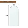 34"x78" Curved Frosted Glass Shower Screen with 10mm SGCC-Certified Tempered Glass