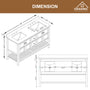 CASAINC Bathroom Vanity 60 x 22 x 35.4 with 1.2" Thickness Countertop & Backsplash, Bothe Side Rectangular Sink, 4 Soft Closing Doors, 2 Dove Tail Drawer Construction, Soft Close Drawer Hinges, Gray, White (With Mirror)