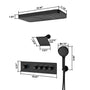 22.56" x 11.22" Flush-Mounted 4-Function Thermostatic Dual Shower Head System